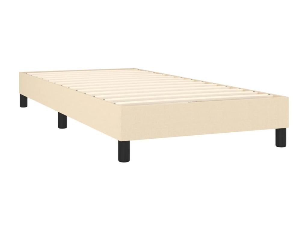 Lit à sommier tapissier avec matelas Crème 80x200 cm Tissu 28731HYIS