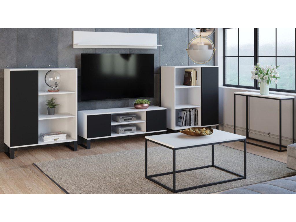 Table basse plateau blanc 100x60x48 65753OWVK