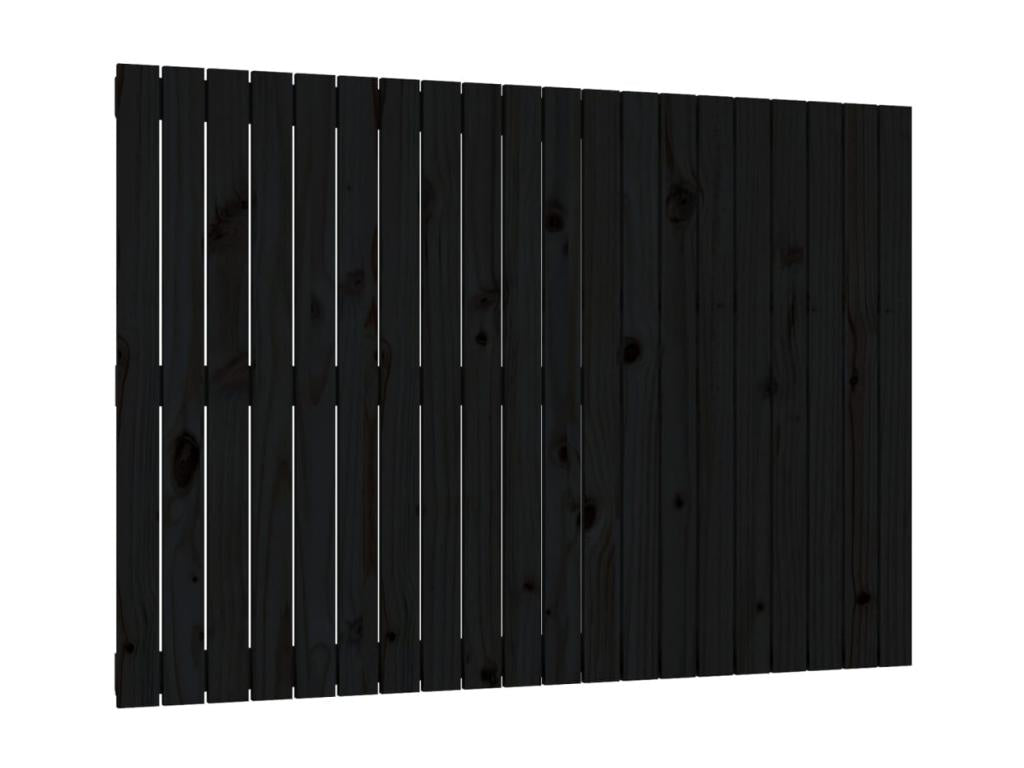 Tête de lit murale Noir 127,5x3x90 cm Bois massif de pin 71206RZXA