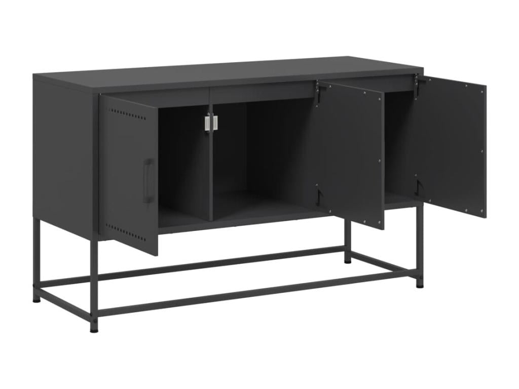 Meuble TV noir 100,5x39x60,5 cm acier 38866JKEZ