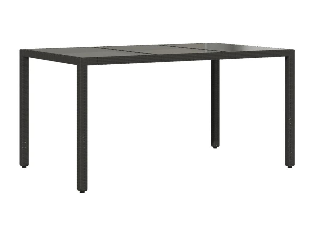 Ensemble à manger de jardin et coussins 7 pcs noir rotin Nidchicshop 05493SYAX