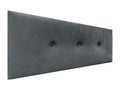 Calmetop Tête de Lit Velours Lisse avec Boutons 145x50 Lits 120/135/140 - Gris Foncé 64847TLIH