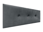 Calmetop Tête de Lit Velours Lisse avec Boutons 145x50 Lits 120/135/140 - Gris Foncé 64847TLIH