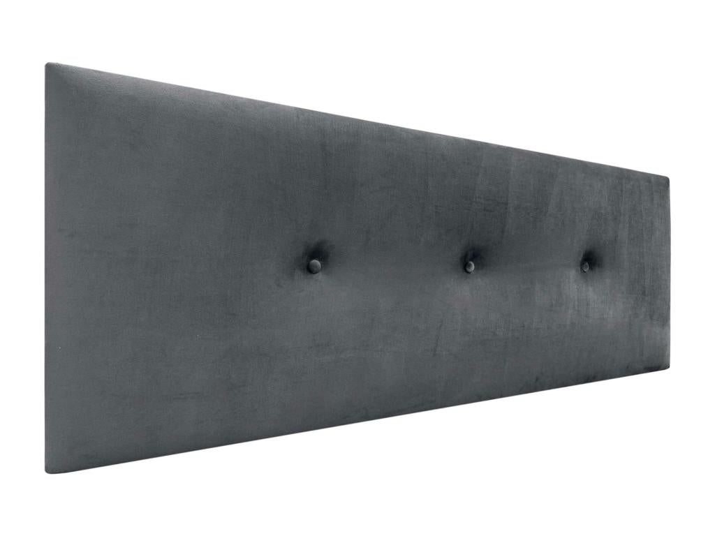 Calmetop Tête de Lit Velours Lisse avec Boutons 145x50 Lits 120/135/140 - Gris Foncé 64847TLIH