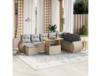 Salon de jardin avec coussins 9 pcs beige résine tressée 38769UXIE