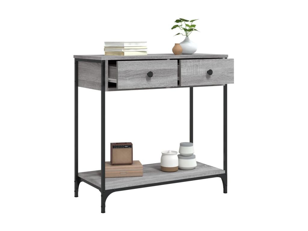 Table console Nidchicshop gris 75x34,5x75 cm bois d'ingénierie 03830RBVI