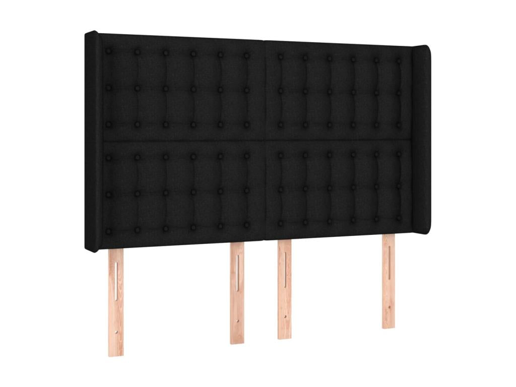 Sommier tapissier avec matelas et LED Noir 140x190 cm Tissu 23133RWYW