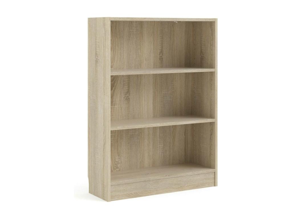Bibliothèque Artvivrestore Etagère de bureau Porte-livre mobile Librairie 79x27 h107 cm Chêne 52728ZLQQ