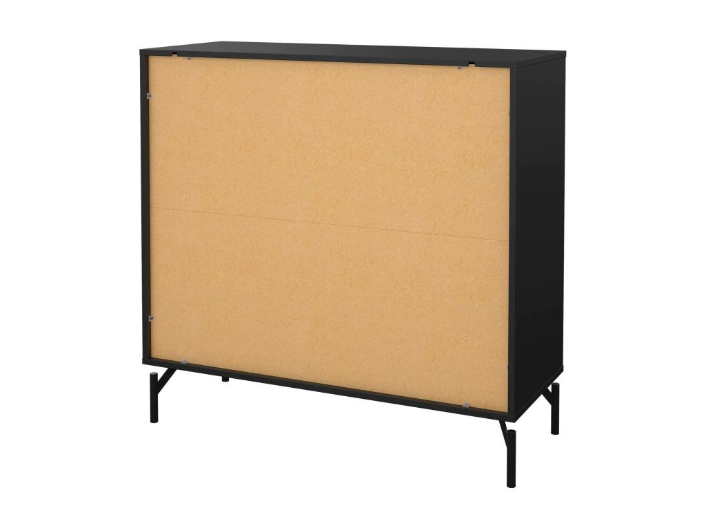 Commode Artvivrestore Commode polyvalente Commode de chambre Meuble avec tiroirs 99x40 h96 cm Noir 55841NSXT