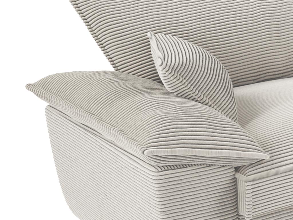 Canapé 3 places en velours tricoté gris clair Nidchicshop 75057MBDK