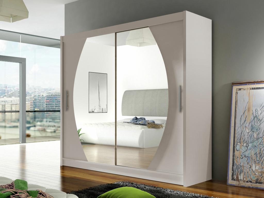 Armoire Calmetop 102 Cachemire 215x180x58cm Portes d'armoire Glissement 19330FNRT