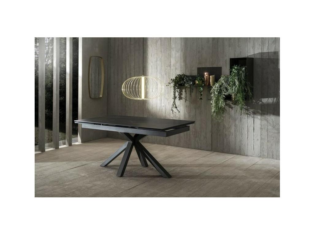 Table extensible de 160cm à 240cm plateau moderne en céramique sur verre trempé Nidchicshop 93667CBYE