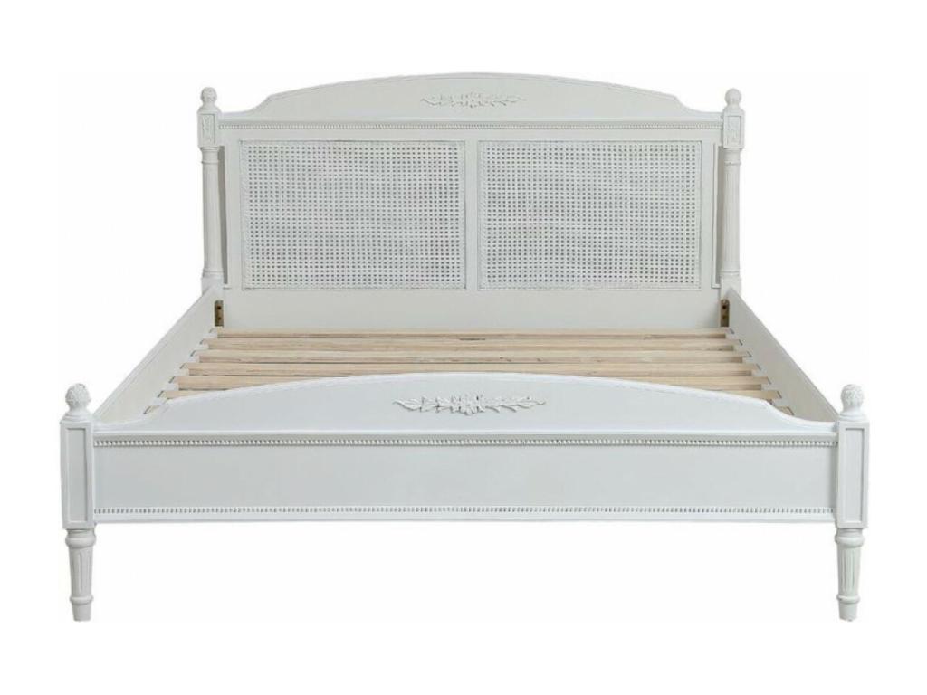 Lit 160x200 Bois-Calmetop Blanc - Calmetop 03332LMJI