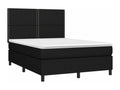 Sommier à Nidchicshop de lit avec matelas Noir 140x200 Tissu 82815IECM