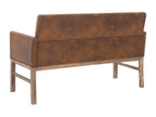 Banc avec accoudoir 140 cm Marron Similicuir daim 84019RWDU