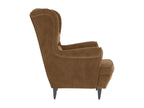 Fauteuil marron velours 15450KXLJ