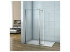 Paroi de douche à l'italienne 120 30x200cm avec retour pivotant - Verre 8mm trempé - Avec barre de fixation 90cm récupérable 27110RRAJ