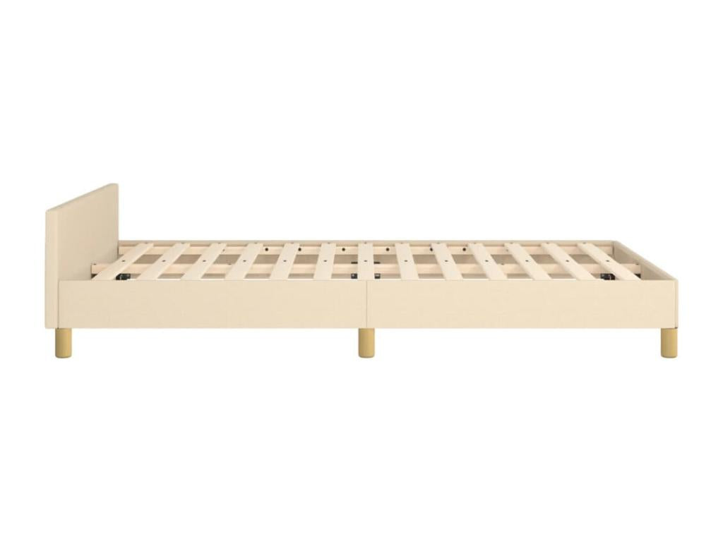 Cadre de lit avec tête de lit Crème 120x200 cm Tissu 48955CFPI