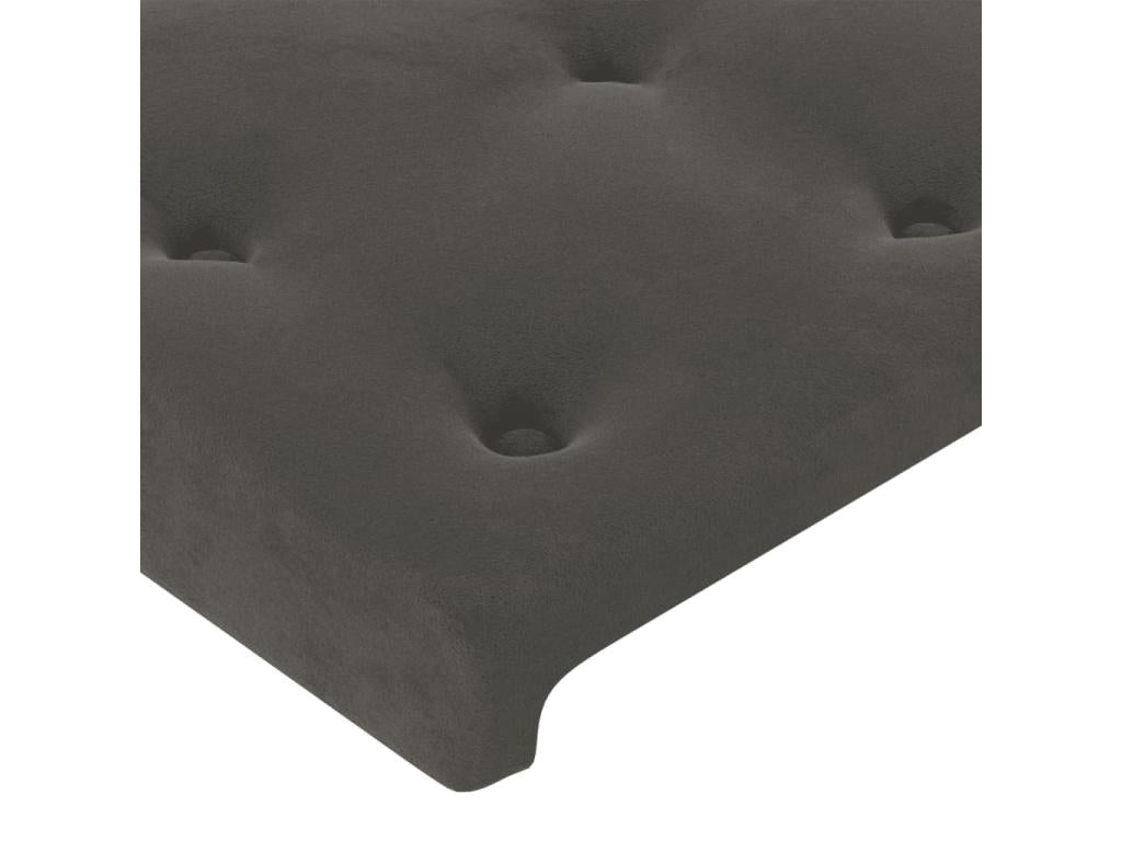 Tête de lit 4 pièces Gris foncé 100x5x78/88 cm Velours 17270LMTH