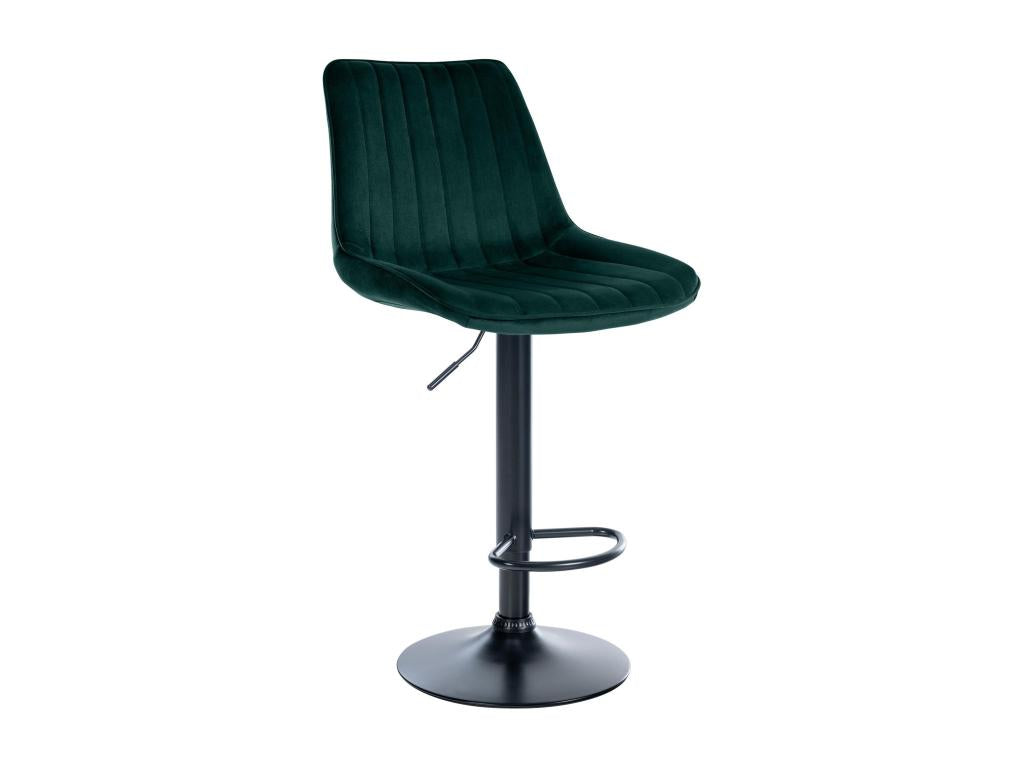 Tabouret de bar - Velours / Noir - Vert - Nidchicshop 01333TVGF