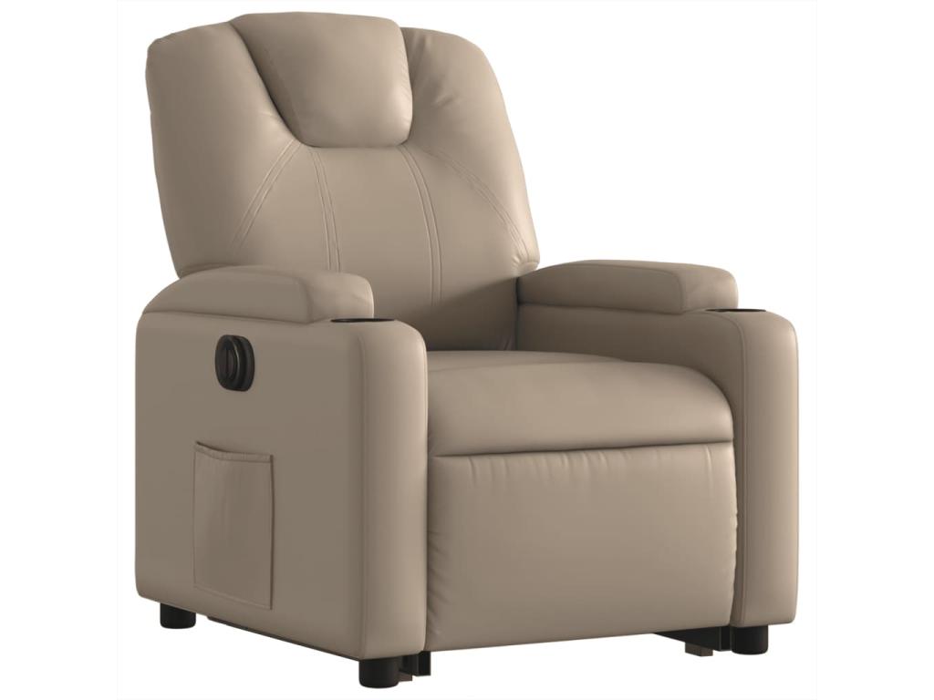 Fauteuil inclinable électrique cappuccino similicuir 65191EEBC