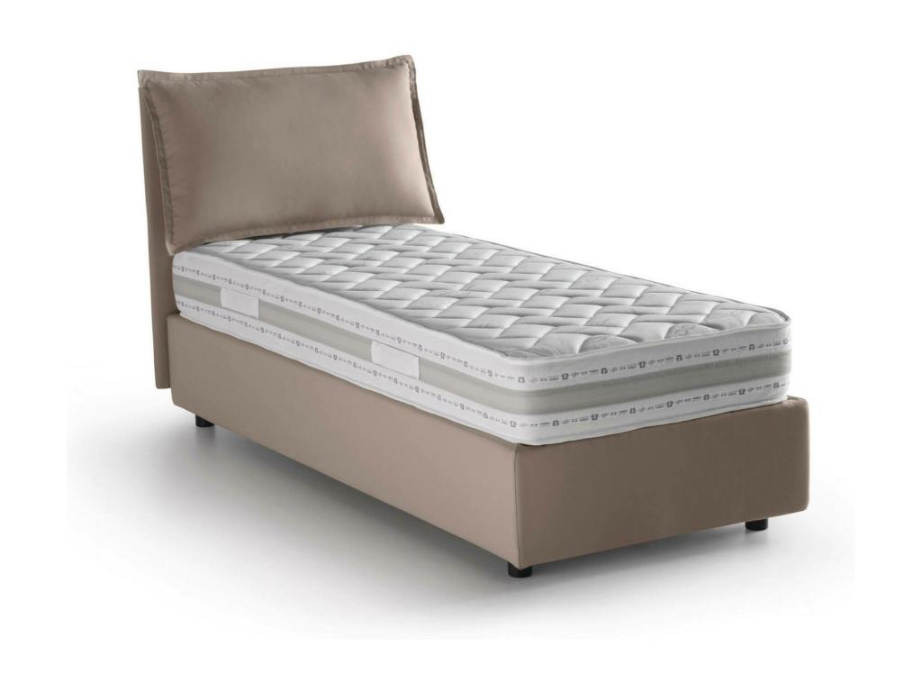 Lit simple Nidchicshop Lit coffre avec revêtement en tissu Made in Italy Ouverture frontale avec matelas 80x200 cm inclus Nidchicshop 42445PYSF