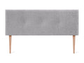 Calmetop Tête de lit en laine naturelle avec Boutons 160x105cm avec pieds Lits 150/160 - Gris clair 52989OJYP