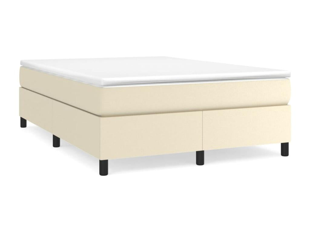 Sommier à Artvivrestore de lit avec matelas Crème 140x200 Similicuir 12472NAQI
