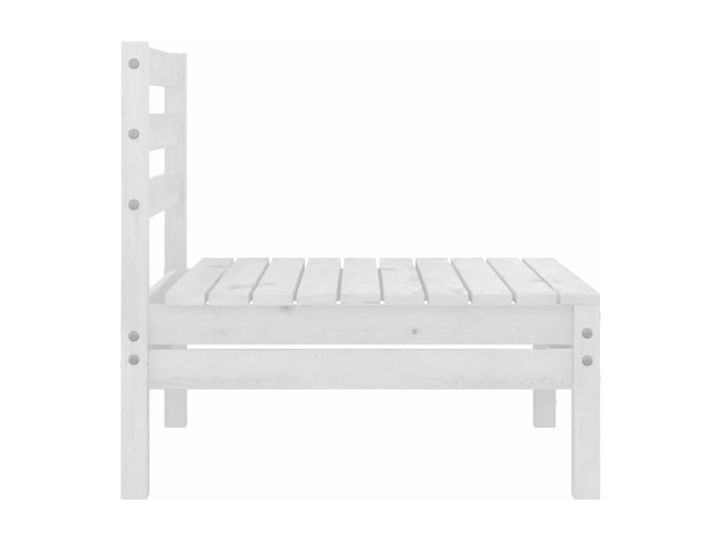 Salon de jardin 4 mcx Blanc Bois de pin massif 36880LPYK