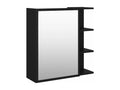 Armoire à miroir de salle de bain Noir Bois d'ingénierie 26958HIIG