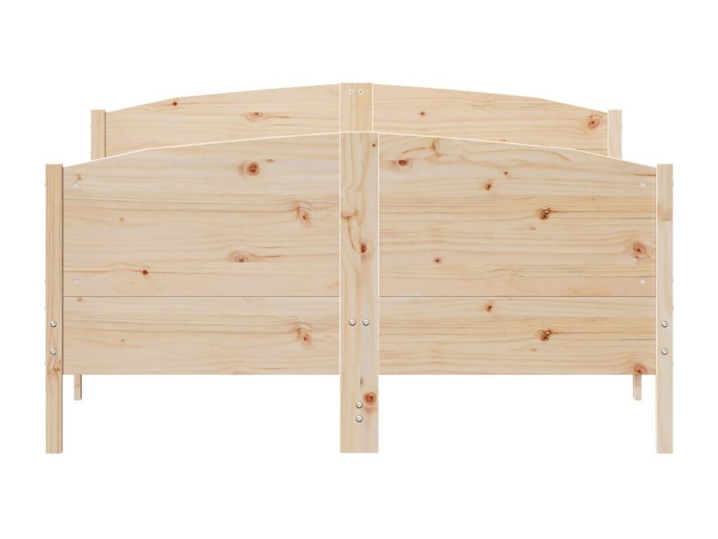 Cadre de lit sans matelas 120x200 cm bois de pin massif 63634SKCL