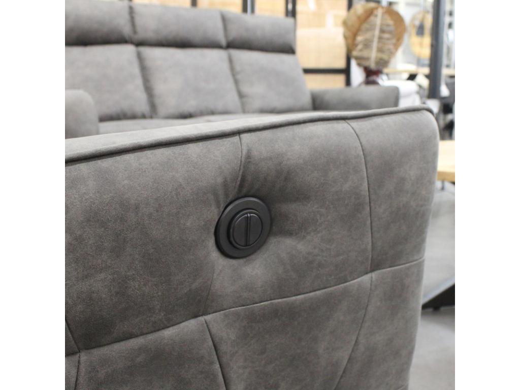 Canapé 2 places électrique Calmetop gris anthracite Calmetop 01624VWOT