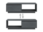 Table basse gris 110x50x33,5 cm bois de pin massif 20032MFFM