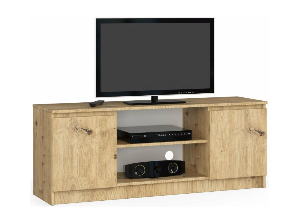 meuble tv Nidchicshop 2 portes 2 étagères 140x40x55 cm 27678XNDT