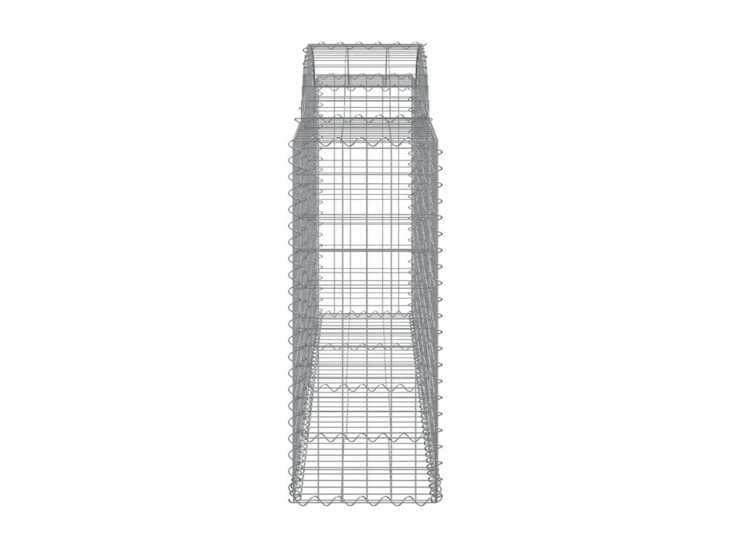 Paniers à gabions arqués 8 pcs 200x50x100-120 fer galvanisé 91692ZNPG