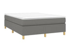 Lit à sommier tapissier avec matelas Gris foncé 140x190cm Tissu 67801XQPP