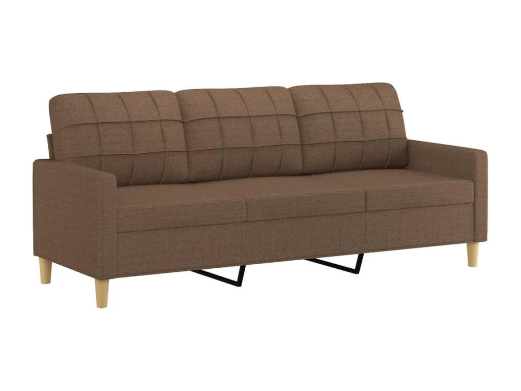Canapé à 3 places Marron 180 cm Tissu 88854CGUD