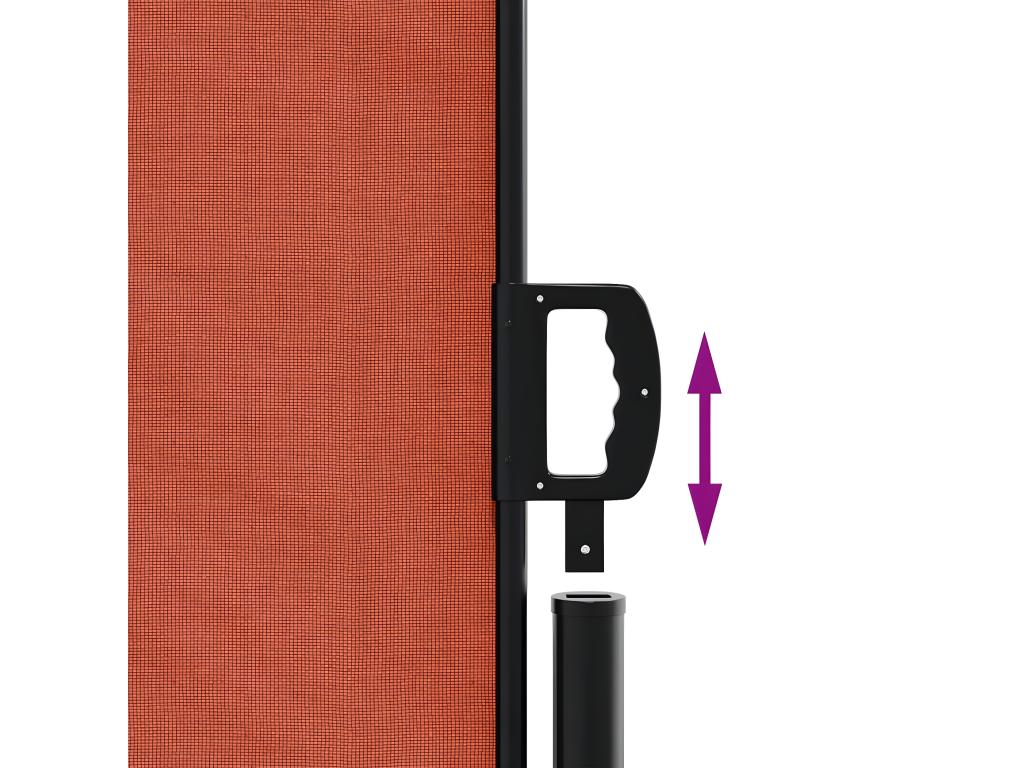 Auvent latéral rétractable terre cuite 200x600 cm 89777CUAB