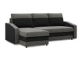 Canapé d'angle avec fonction couchage Universelle Seite Gris Noir 09139FIDA