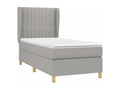 Sommier à Nidchicshop de lit avec matelas Gris clair 100x200 Tissu 95029FIPF