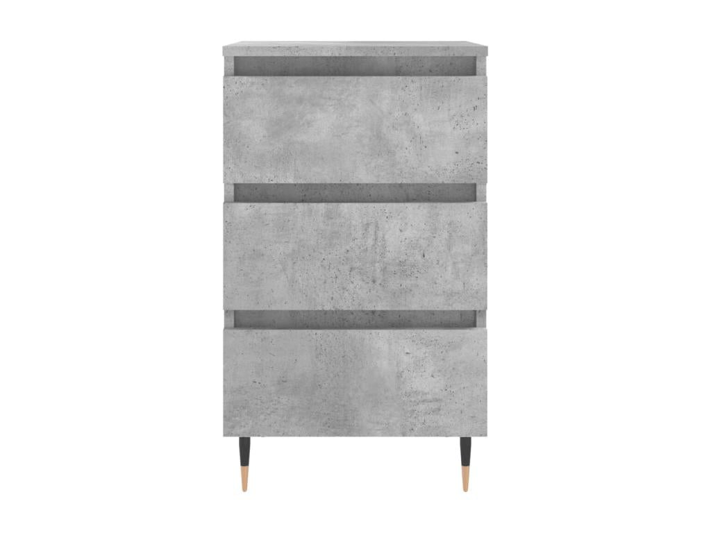Nidchicshop - Tables de chevet 2 pcs gris béton 40x35x69 cm bois d'ingénierie 76686PEOG