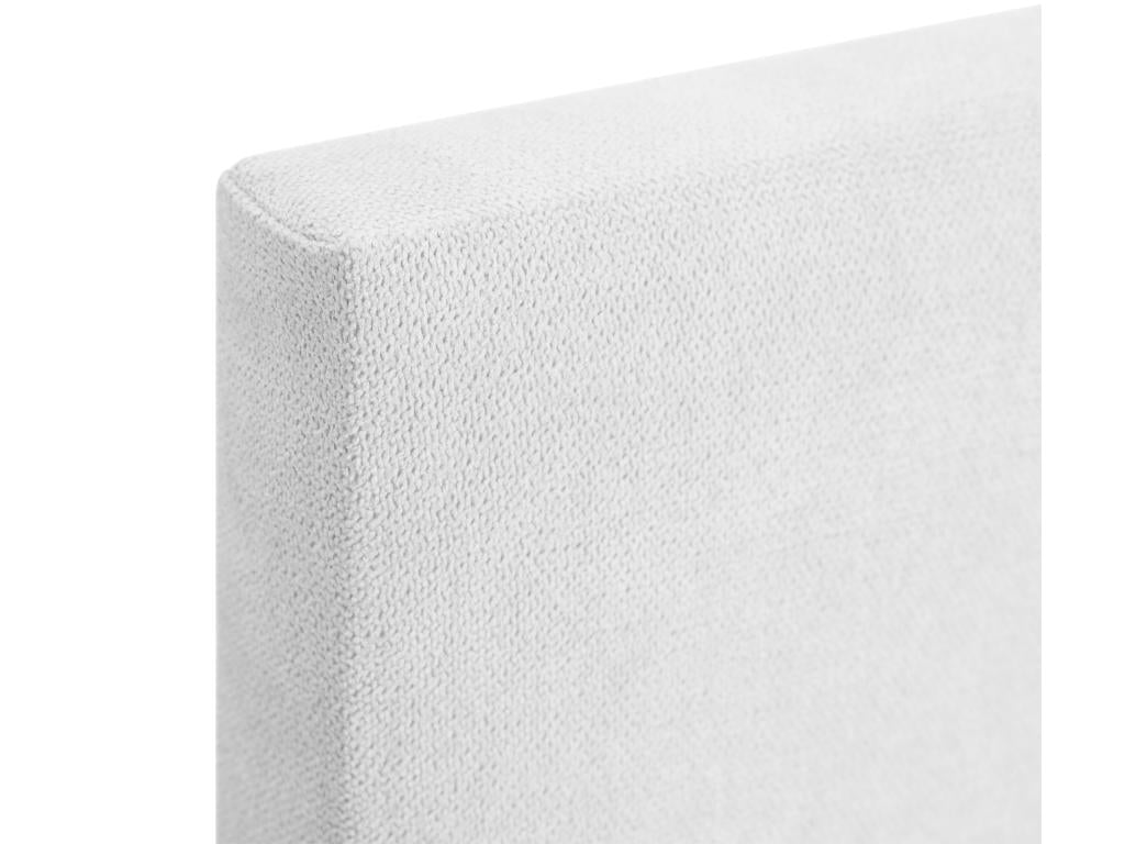 Calmetop Tête de lit en tissu Calmetop lisse avec Boutons 160x105cm avec pieds Lits 150/160 - Blanc 09428GZVS
