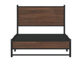 Cadre de lit en métal avec tête de lit chêne marron 100x190 cm 84924JOOG
