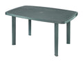Table d'extérieur coloris vert en PVC – Dimensions 140x90 cm 23322LIAQ