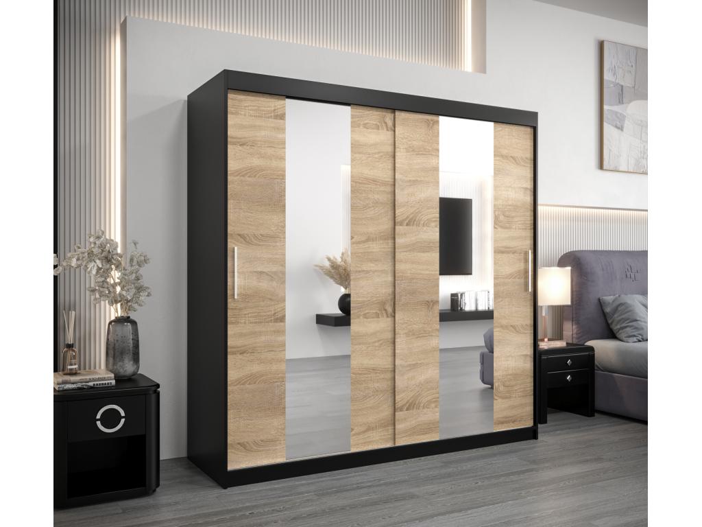 Armoire Calmetop À Portes Coulissantes 200/200/62 2 portes Noir/Calmetop 54313FTRC