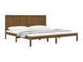Cadre de lit Marron miel Bois de pin massif 200x200 cm 36709RXBP