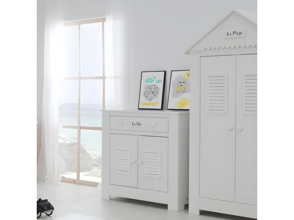Armoire Haute Nidchicshop Blanc 59202XROJ