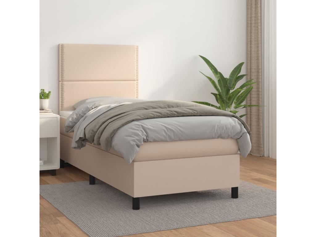 Lit à sommier tapissier avec matelas Cappuccino 80x200 cm 96208CKZG