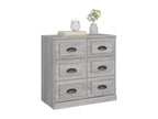 Buffet Calmetop gris 70x35,5x67,5 cm bois d'ingénierie 10903RKNS