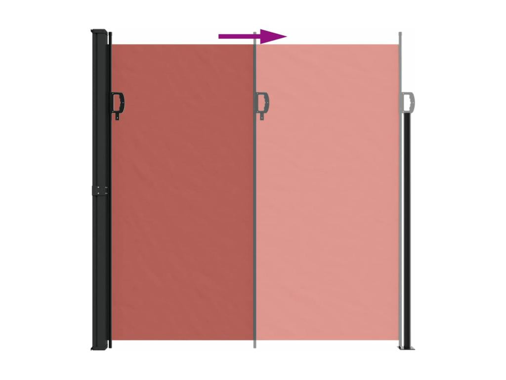 Auvent latéral rétractable terre cuite 200x600 cm 89777CUAB